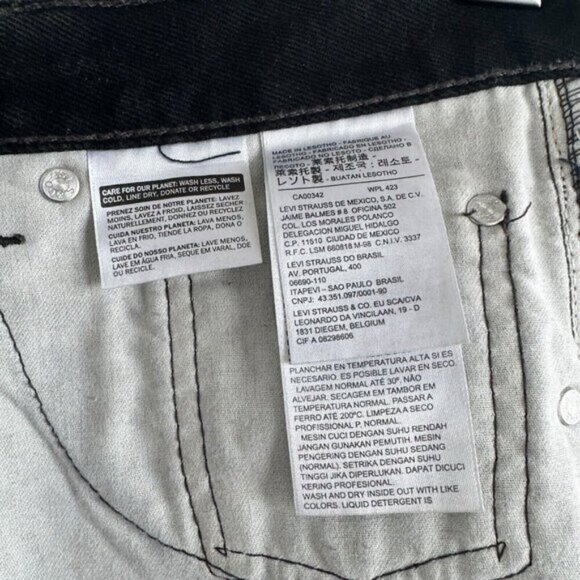 Levis 505 Regular Fit Straight Leg Non Stretch Cotton Men's Custom Jeans 31 X 30 - Picture 9 of 12